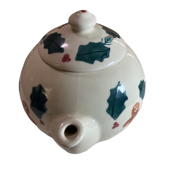 Vintage 1989 HARTSTONE POTTERY Christmas Gingerbread Man Teapot - Picture 3 of 9